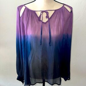 ⭐️Beautiful Red Haute boho sheer peasant style blouse. At this price a steal!